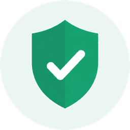 Bouclier vert avec validation